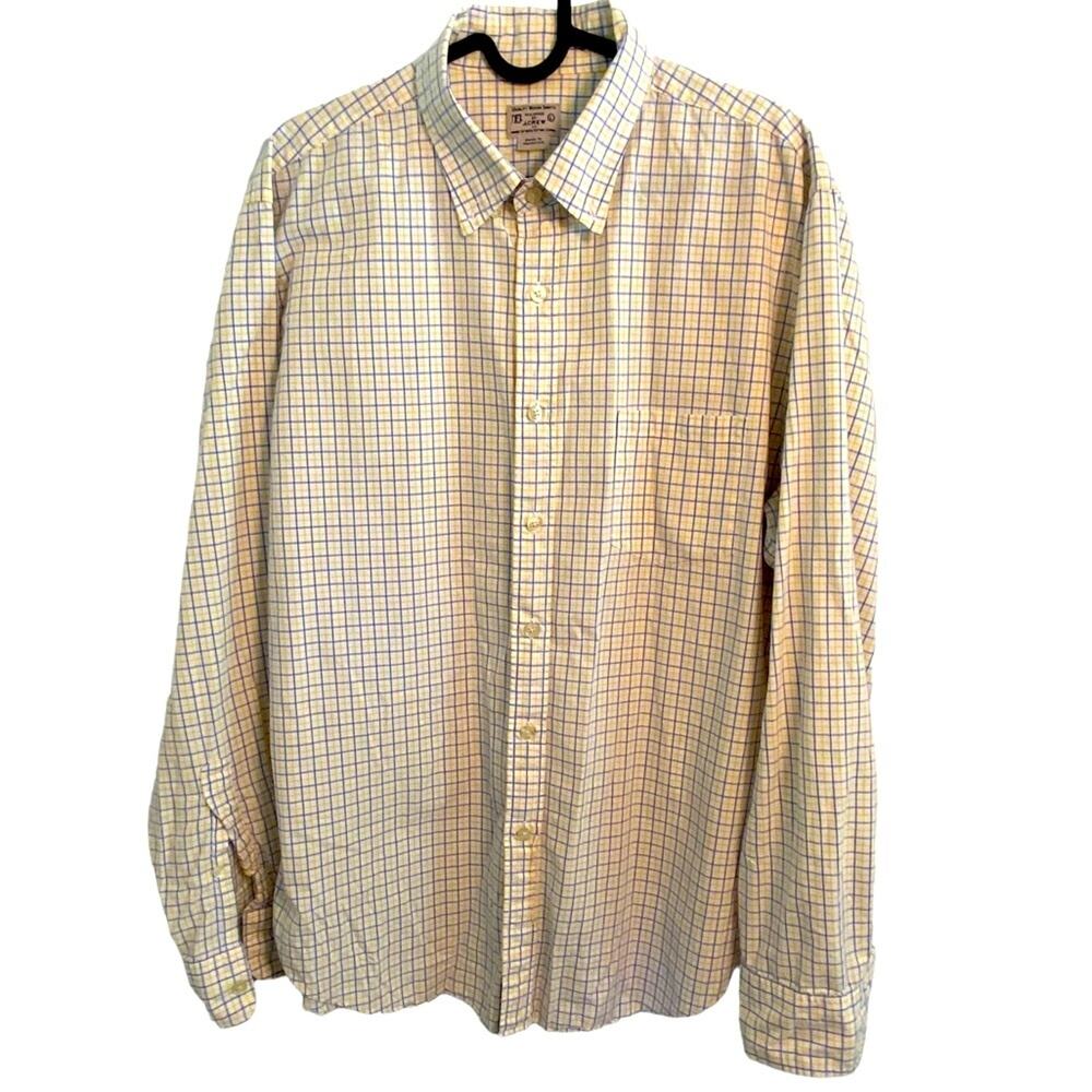 J. Crew Button Down Shirt Mens Size Large Plaid Check tailored Fit L